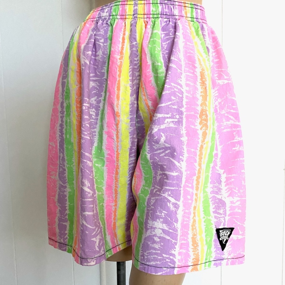 VTG 1980s Baggy Neon Shorts Womens Sz M L